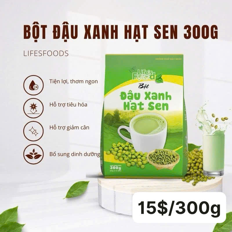 Bột Rau Má Đậu Xanh
