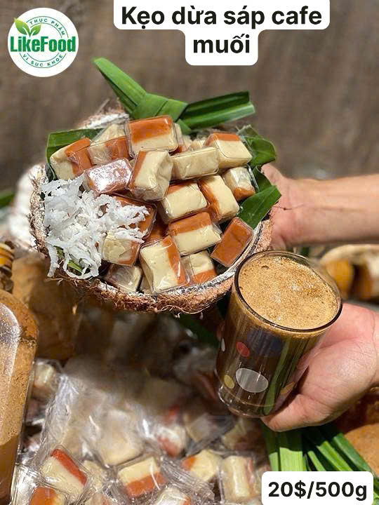 Kẹo Dừa Sáp Café Muối