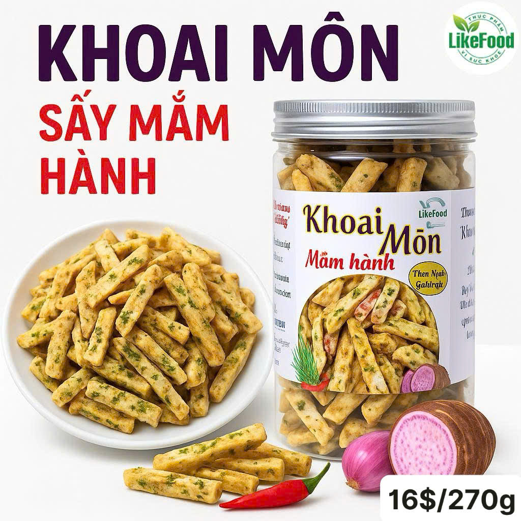 Khoai Môn Sấy Mắm Hành